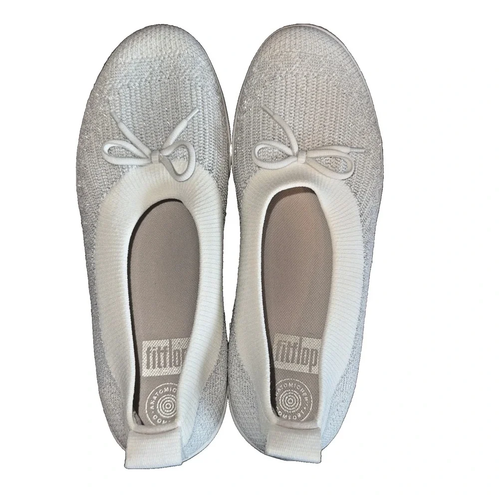 FitFlop Uberknit Ballet Flats Sz‎ 10 Slip-On Comfort Lightweight Casual Chic
